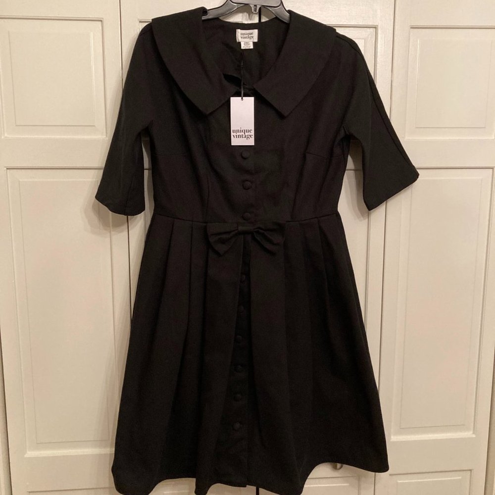 Black unique vintage dress size XL